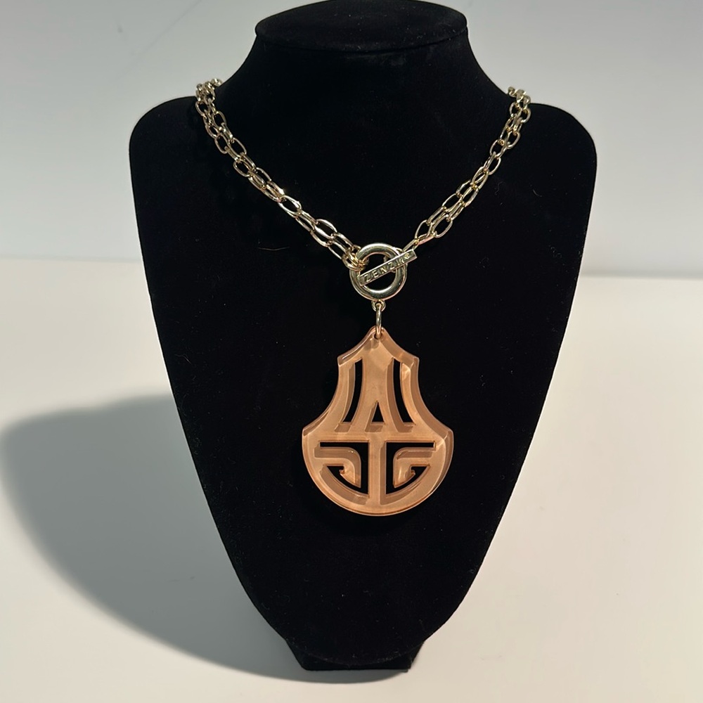 Acrylic and gold necklace